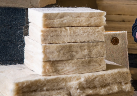 Stacks of Sisal blocks material sitting on top of brown sacks