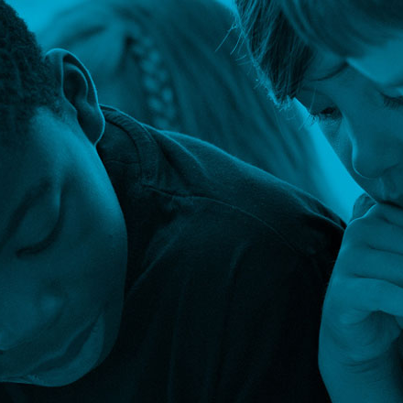 Young pupils concentrating on school work