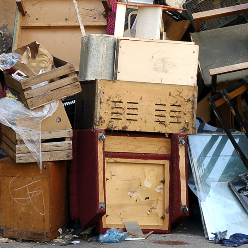 A range of household items that have been flytipped