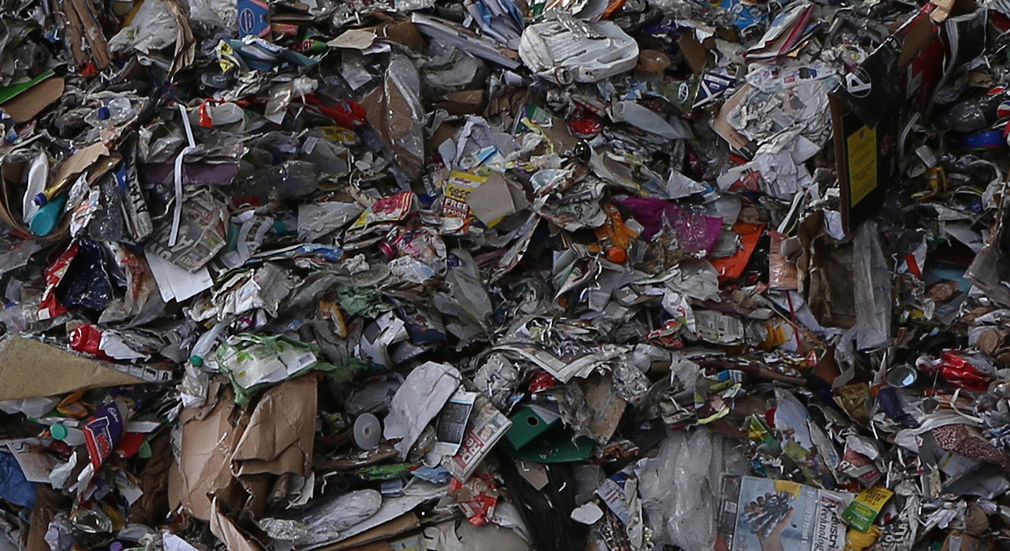 A selection of waste materials going to landfill