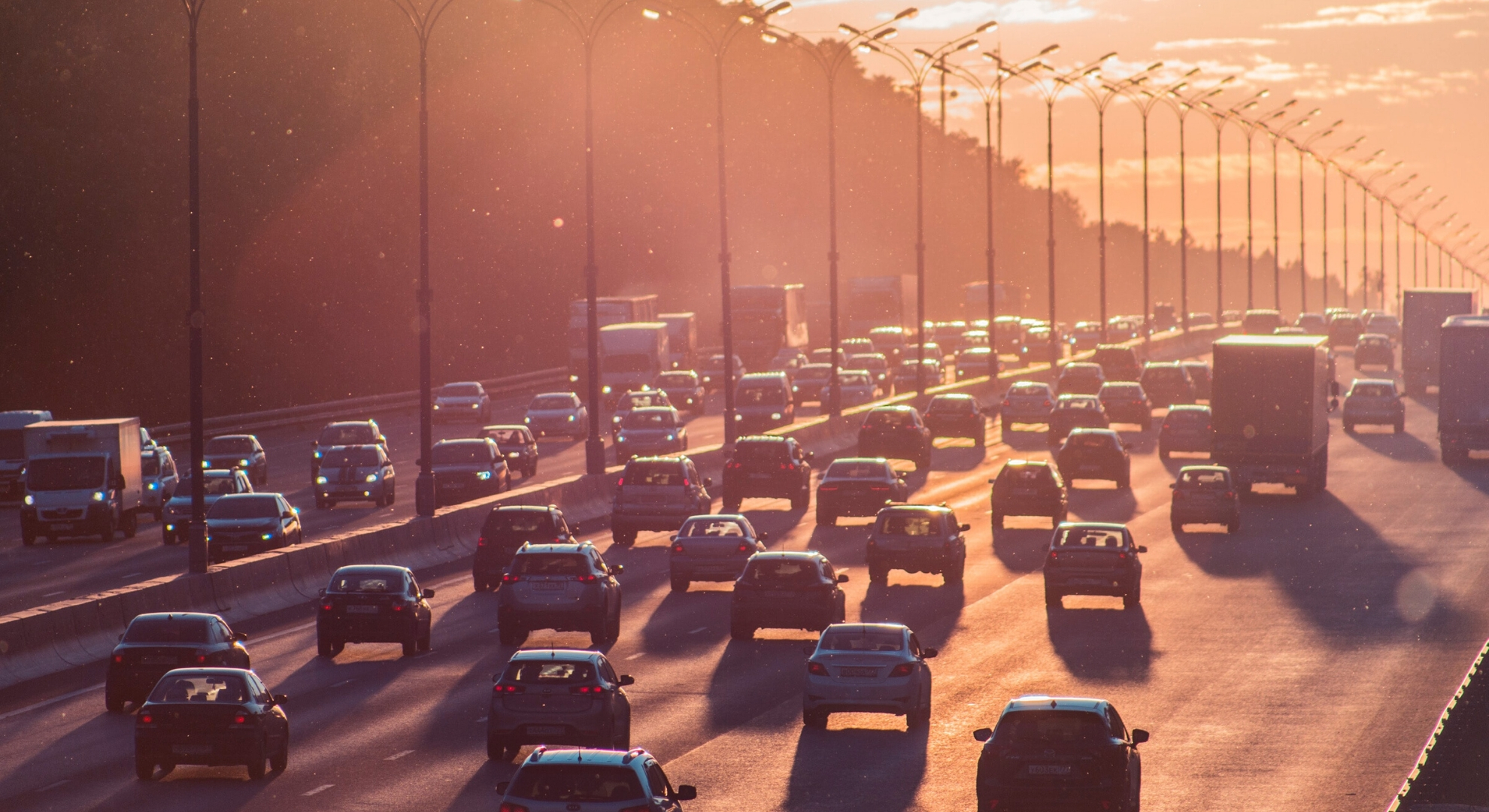 cars driving on a busy motorway