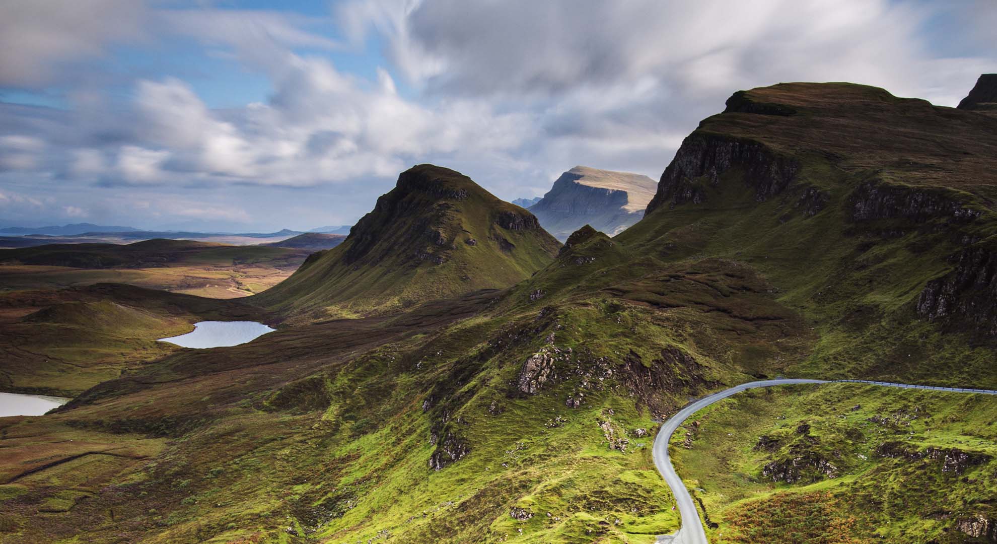 Photo of hills and lochs in the highlands of Scotland