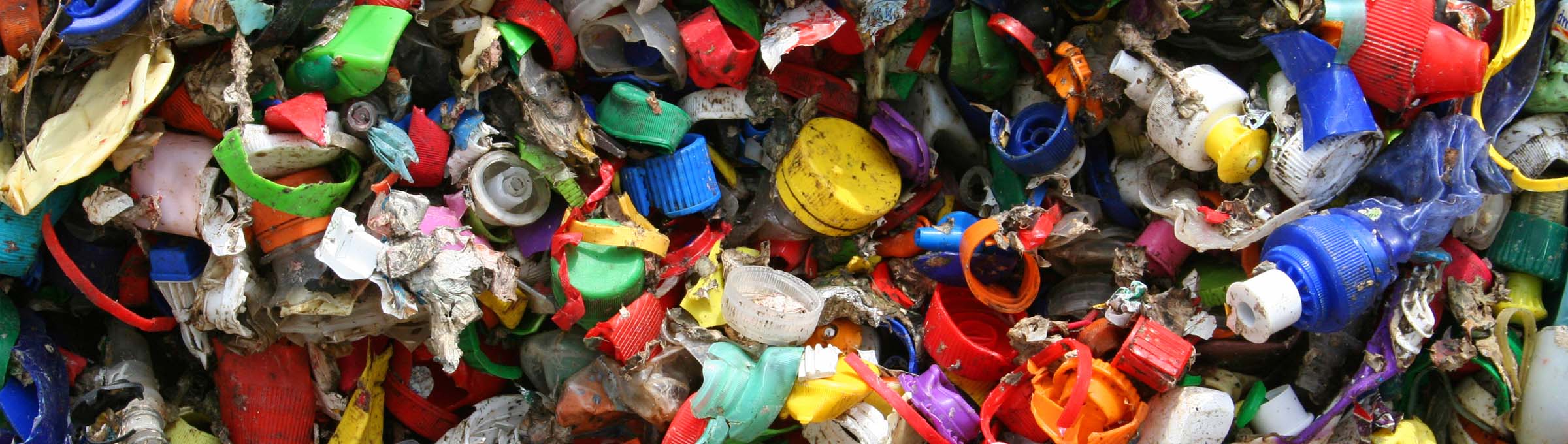 Mixed plastics ready to be recycled