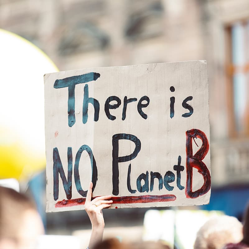 Sign reading 'There is no Planet B'